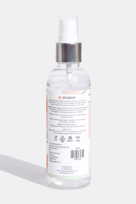 Zivame Anti-Bacterial & Moisturising Hand Sanitizer - Peach Blush 100 ml — image 2